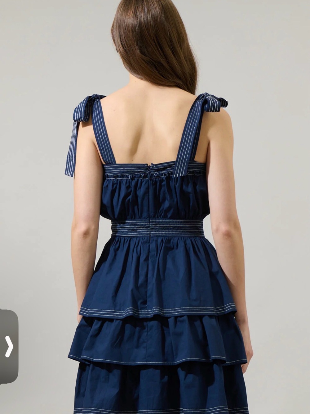 Sugarlips Tiered Mini Dress – Navy | NWT | Retail $95 - Picture 3 of 9